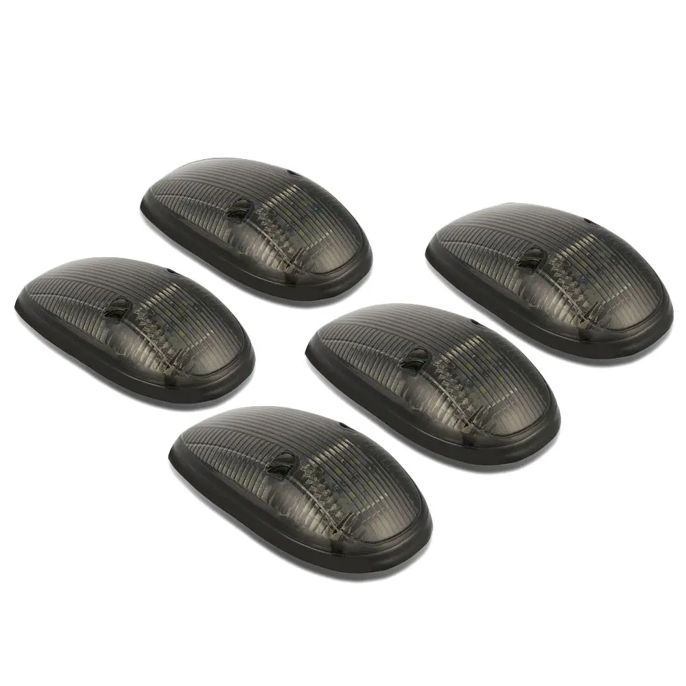 5Pcs Amber Led Cab Roof Top Light With Abs Smoke Lens For 99-02 Ram 2500 1
