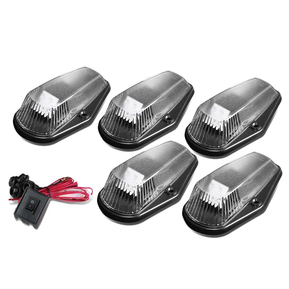 Black House/Clear Len/Blue Led Roof Top Light Cab Lamp For 80-96 F-Series Truck 1
