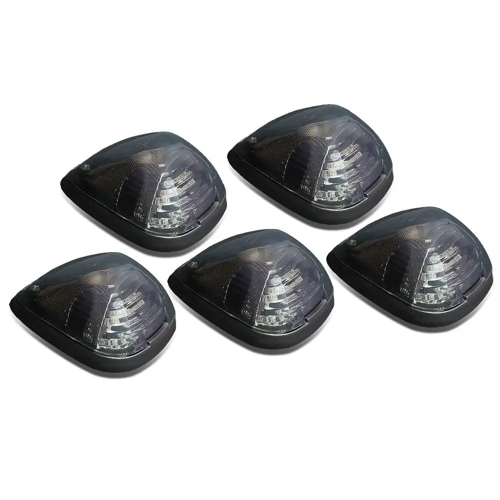 5Pcs Blue Led Cab Roof Top Light With Abs Smoke Lens For 99-16 F-350 Sd 1