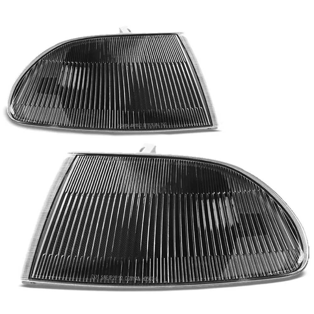 Black Housing Clear Lens Reflector Corner Light For 92-95 Civic Coupeej1/2 Eg3 1