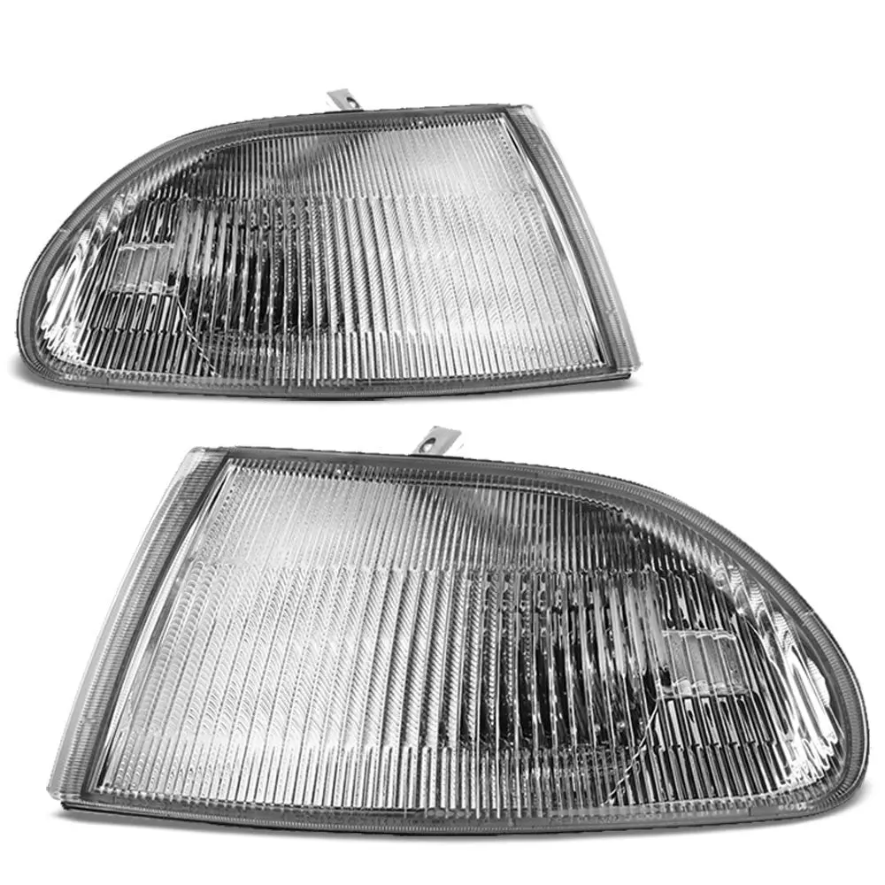 Chrome Housing Clear Lens Reflector Corner Light For 92-95 Civic Coupeej1/2 Eg3 1