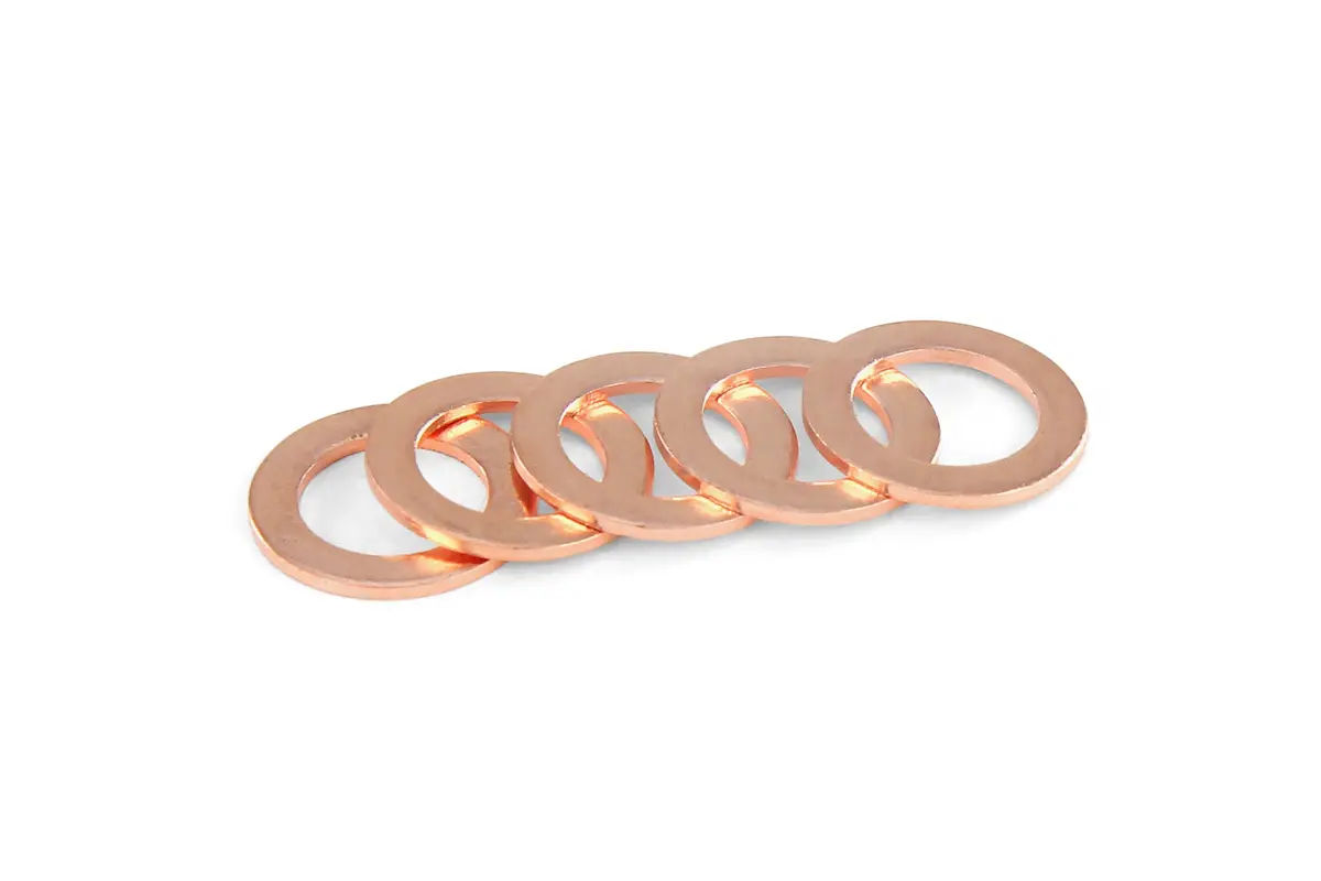 5X Replacement Copper Crash Washer 12Mm Id, 22Mm Od For Hps Magnetic Oil Drain Plug Bolt M12x1.25 1