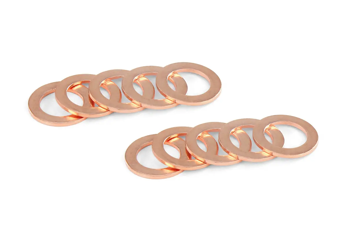 10X Replacement Copper Crash Washer 16Mm Id, 22Mm Od For Hps Magnetic Oil Drain Plug Bolt M16x1.5 1