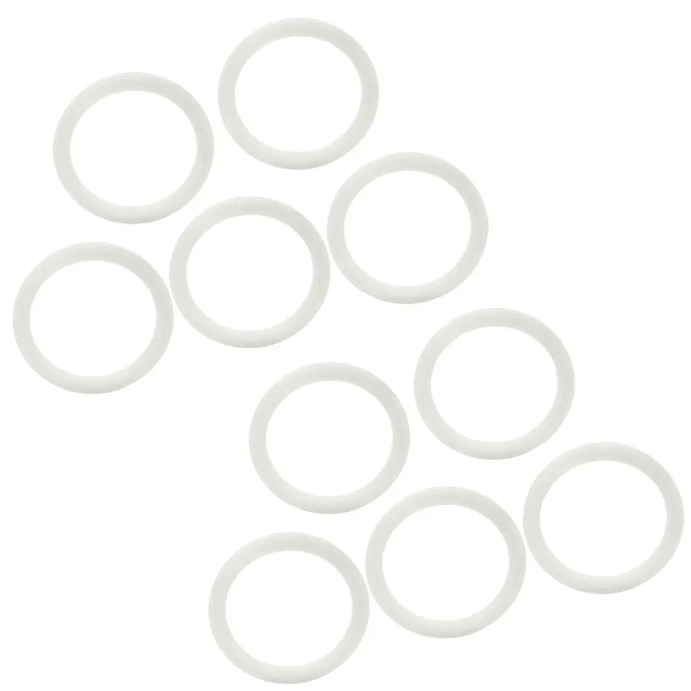 10X Hps Crush Seal Washer For Bulkhead Fitting Bolt, An -16, 16An X 1.6Mm, White Ptfe 1