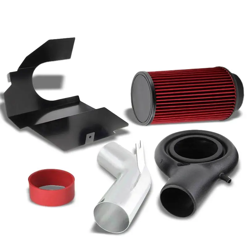 Polish Cold Air Induction Intake+Heat Shield For Dodge 97-03 Dakota/Durango V8 1
