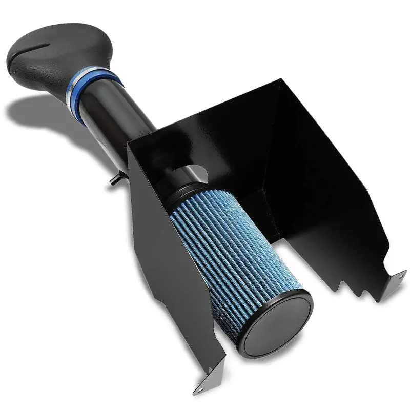 4" Black Pipe Cold Air Intake Kit+Heat Shield For 94-01 Ram 1500 5.2L 5.9L V8 1