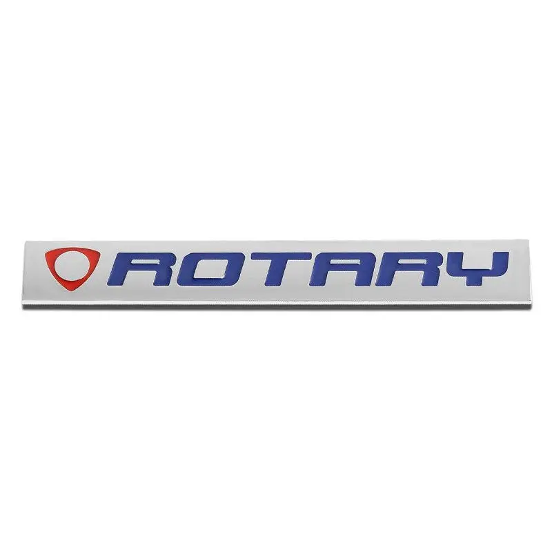 Red/Blue/Chrome Rotary Logo Trunk Trim Badge Emblem Plate Decal With Tape 1