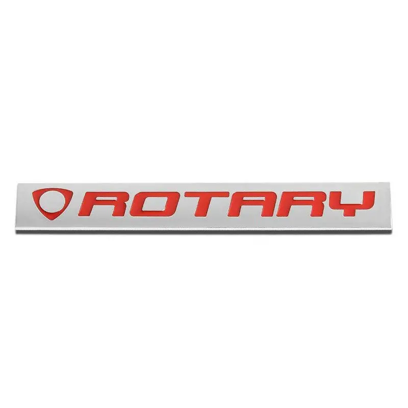 Red/Chrome Rotary Auto Trunk Badge Emblem Decal Medalla 3M Adhesive Sticker 1