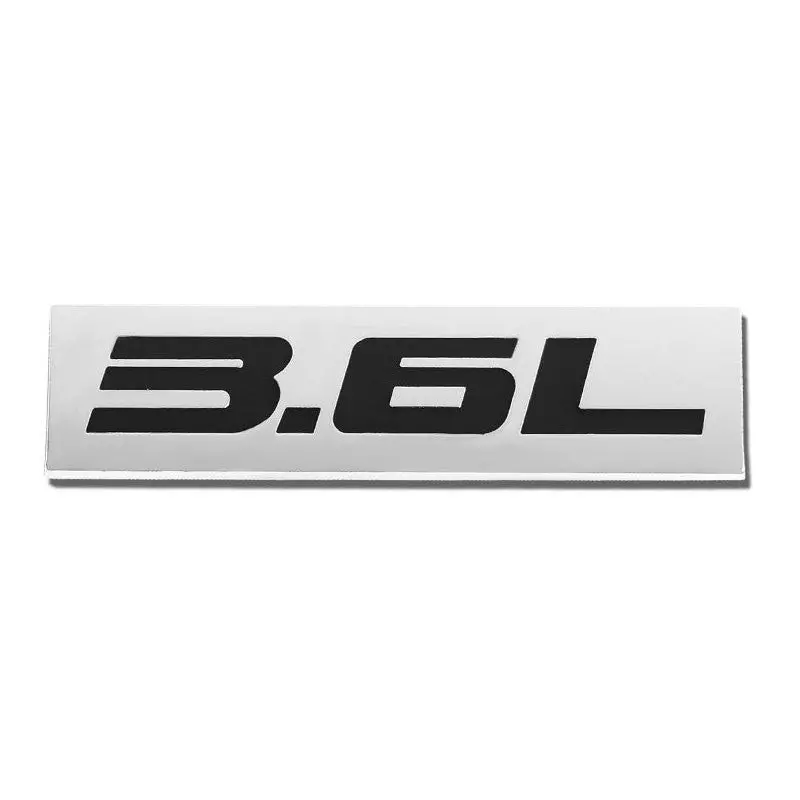 Black/Chrome 3.6L 3.6 L Car Sign Rear Trunk Polished Badge Decal Logo Emblem 1