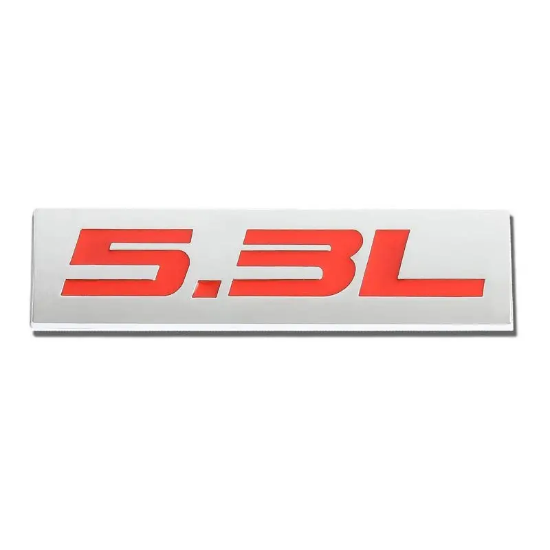 Red/Chrome 5.3L Sign Trim Car Rear Trunk Metal Badge Sticker Decal Emblem 1