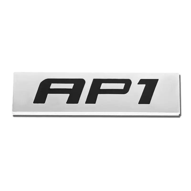 Black/Chrome Ap1 Letter Sign Rear Trunk Polished Logo Badge Decal Plate Emblem 1