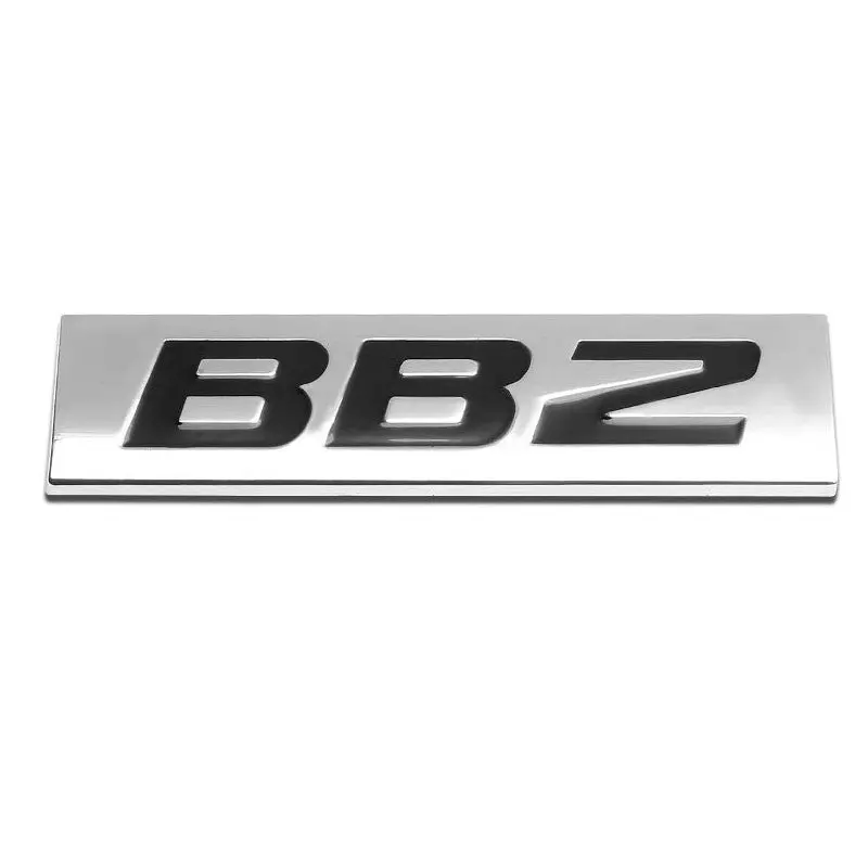 Black/Chrome Bb2 Sign Logo Trunk Metal Plate Badge Decal Plate Emblem 1