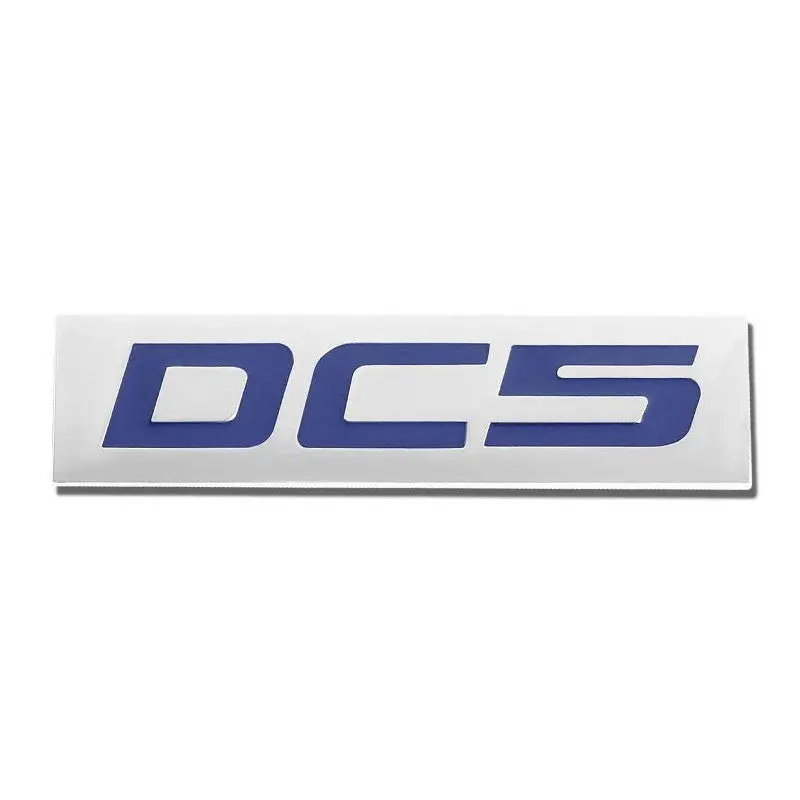 Blue/Chrome Dc5 Logo Plate Rear Trunk Metal Badge Decal Sticker Emblem 1