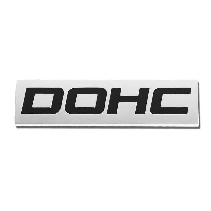 Black/Chrome Dohc Letter Sign Motor Trunk Polished Badge Decal Plate Emblem 1