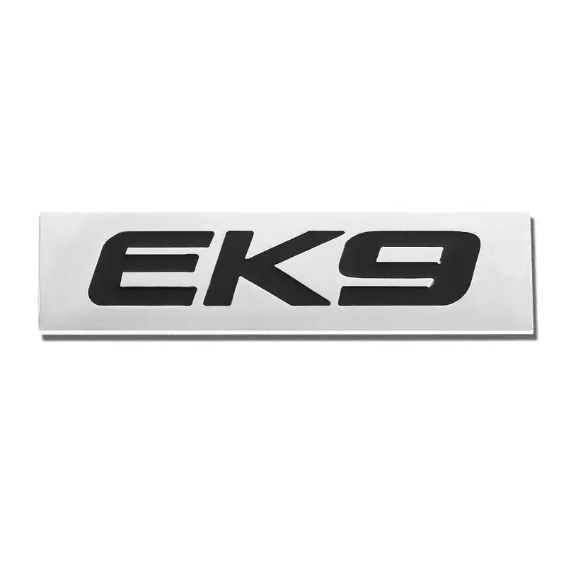 Black/Chrome Ek9 Letter Sign Rear Trunk Polished Badge Decal Plate Emblem 4Mm 1