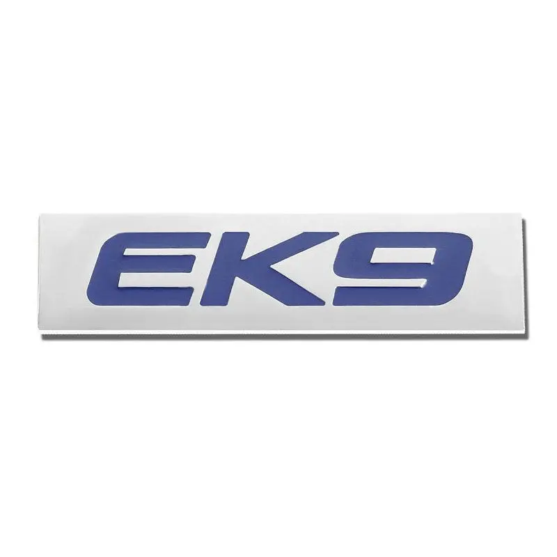 Blue/Chrome Ek9 Lettering Logo Plate Rear Trunk Metal Badge Decal Sticker Emblem 1