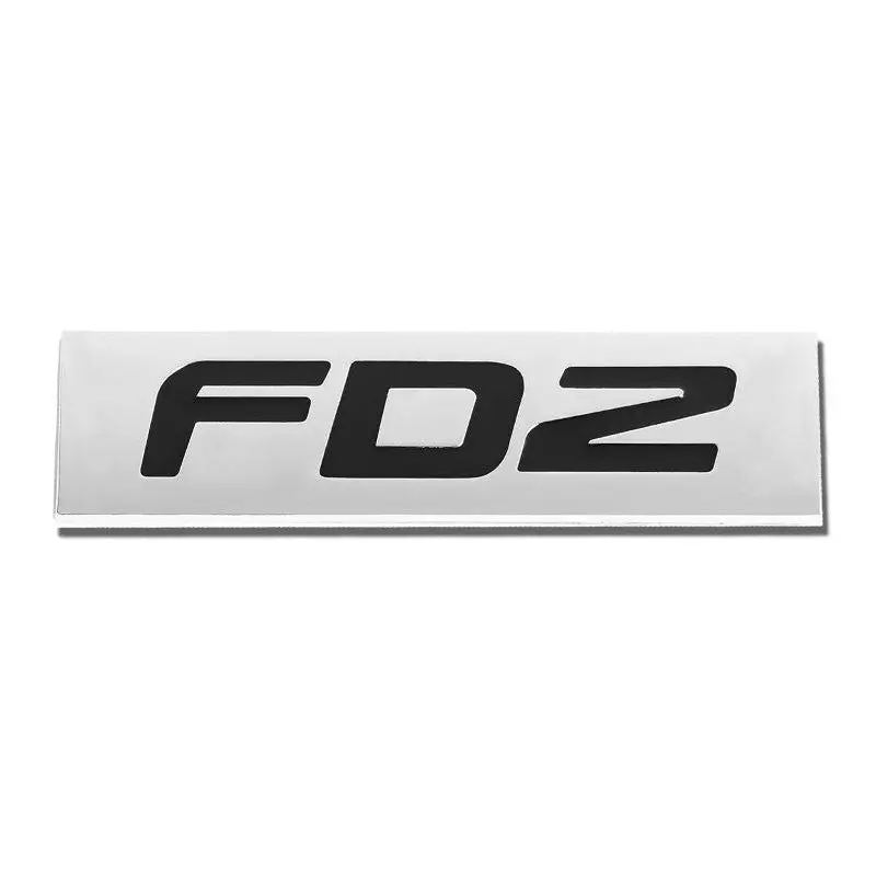 Black/Chrome Fd2 Letter Auto Sign Rear Trunk Polished Badge Decal Plate Emblem 1