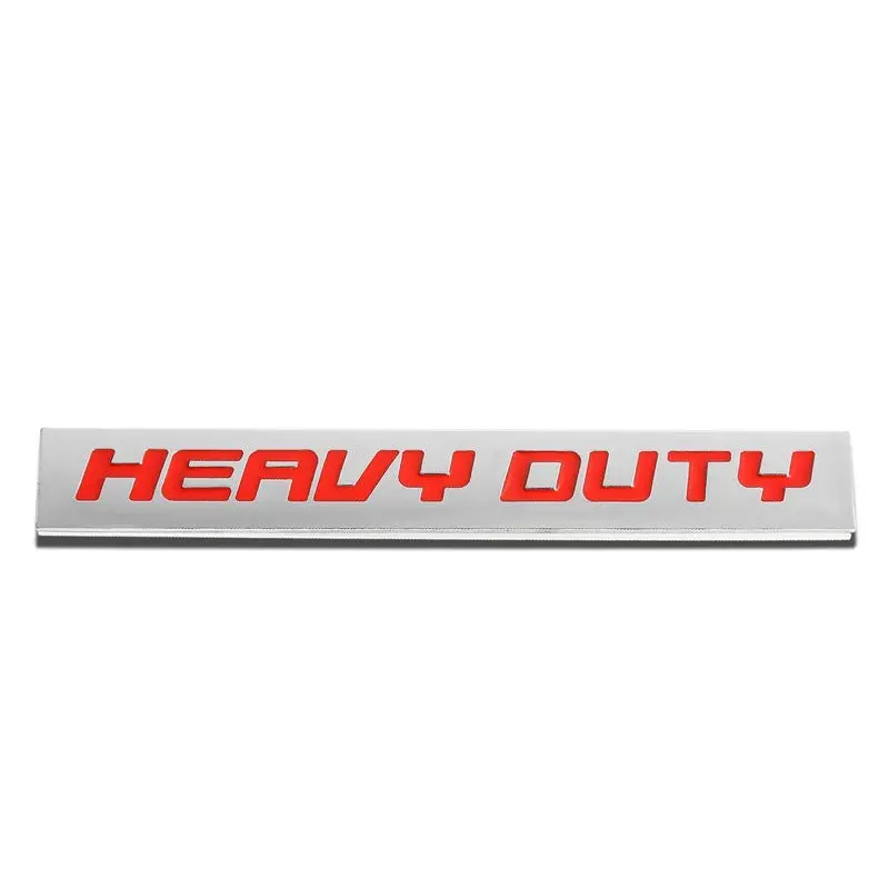 Red/Chrome Heavy Duty Text Sign Trim Rear Trunk Polished Badge Decal Emblem 1