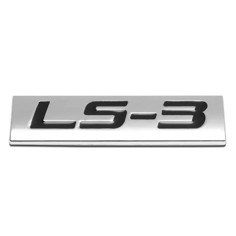 Black/Chrome Ls3 Letter Sign Engine Sport Trunk Metal Badge Decal Emblem Plate 1