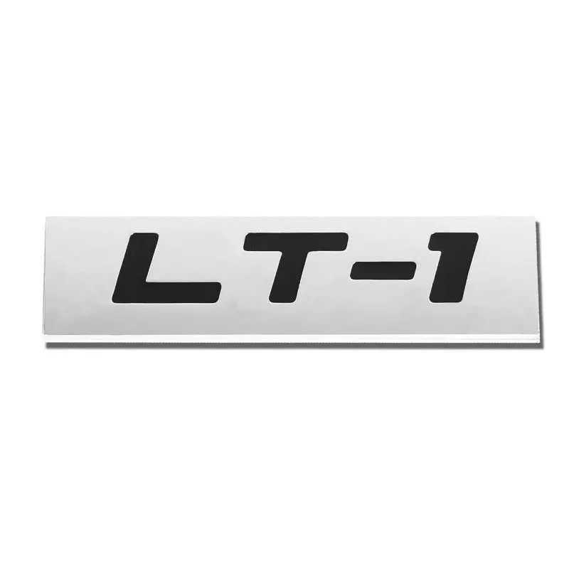 Black/Chrome Lt1 Letter Logo Sign Rear Trunk Polished Badge Decal Plate Emblem 1