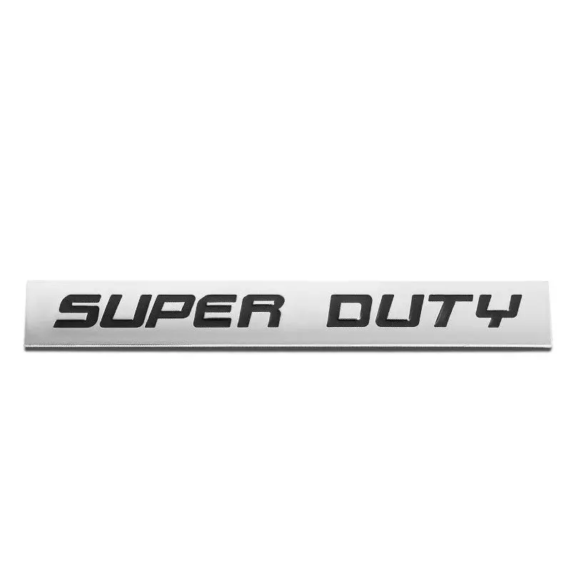 Black/Chrome Super Duty Letter Sign Rear Trunk Polished Badge Decal Plate Emblem 1