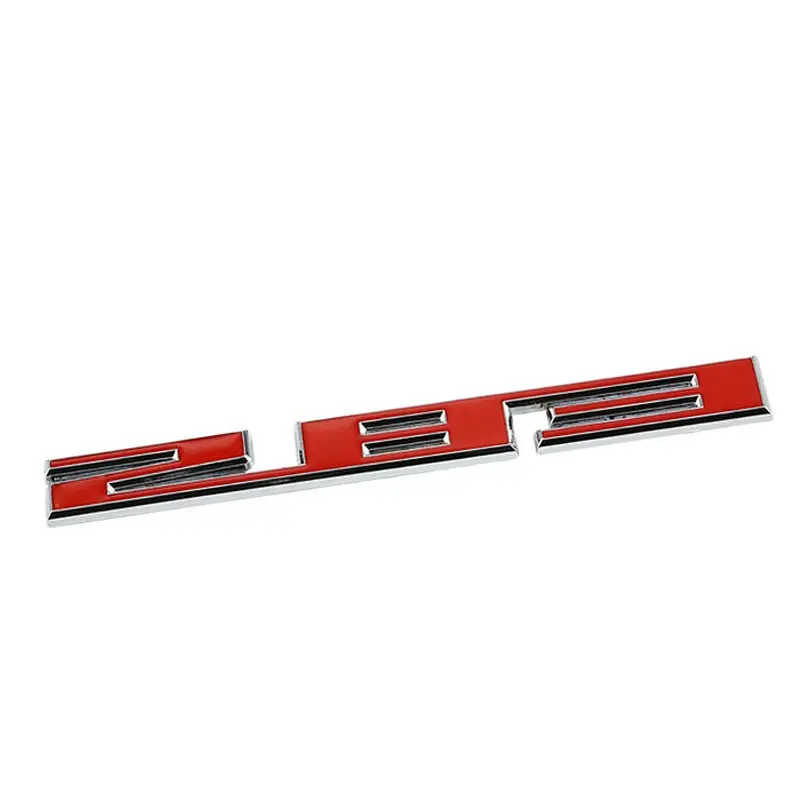 Red/Chrome 283 Logo Racing Sport Car Badge Emblem Polished Decal Plate 1