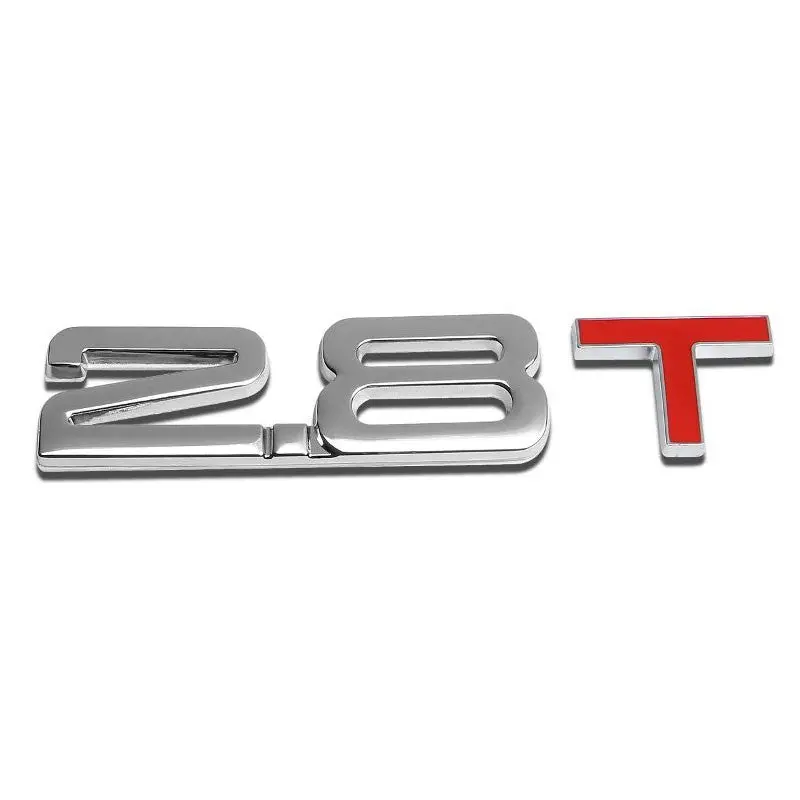 Chrome 2.8T Sign Logo Engine Trunk Badge Emblem Decal 3M Adhesive Sticker 1