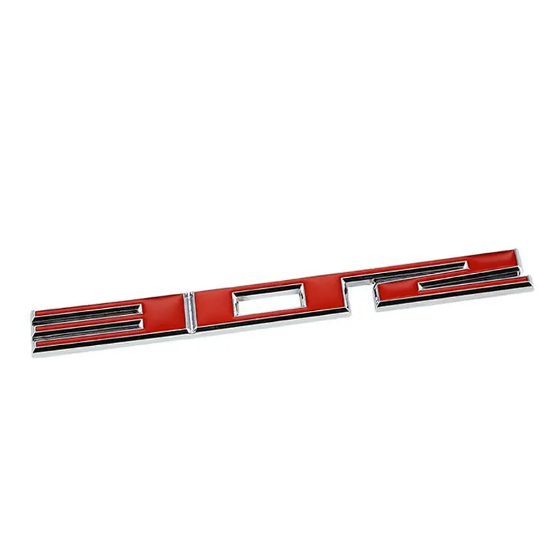Red/Chrome 302 Letter Logo Badge Emblem Metal Decal Plate 3M Adhesive Sticker 1