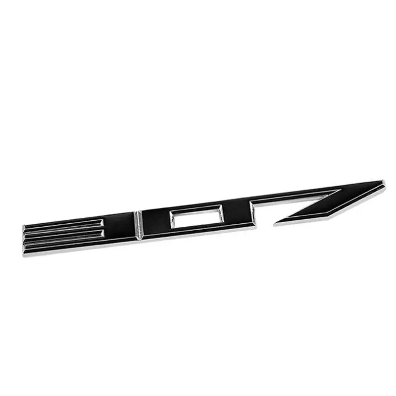 Black/Chrome 307 Cu Number Logo Engine Badge Emblem Decal Plate 3M Sticker 1