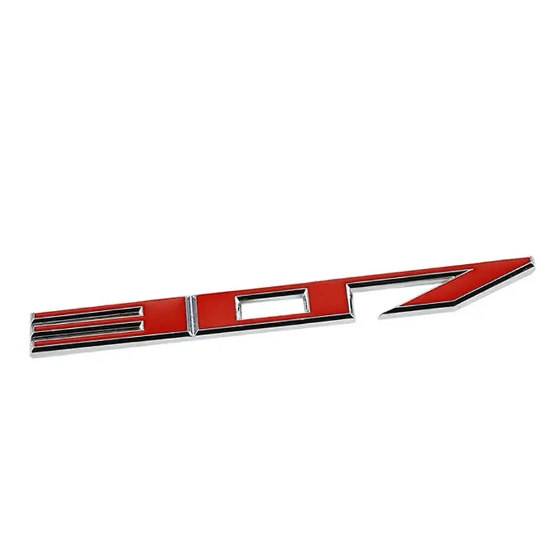 Red/Chrome 307 Logo Sign Engine Sport Car Badge Emblem Polished Decal Plate 1