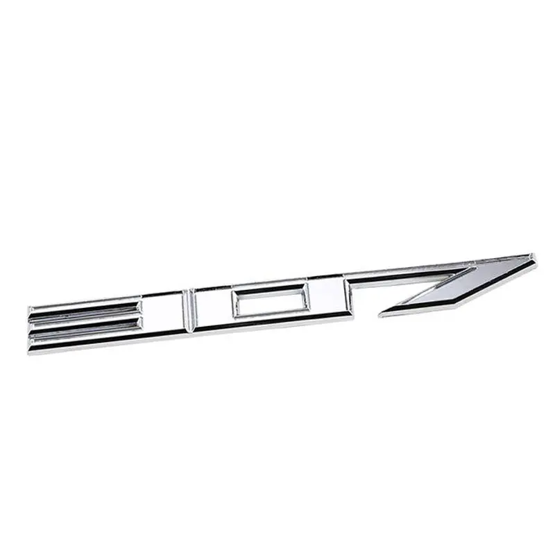 Chrome 307 Cu Sign Logo Car Badge Emblem Polished Decal Plate 3M Sticker 1