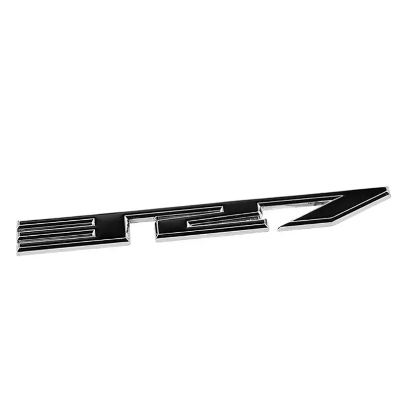 Black/Chrome 327 Cu Number Logo Engine Badge Emblem Decal Plate 3M Sticker 1