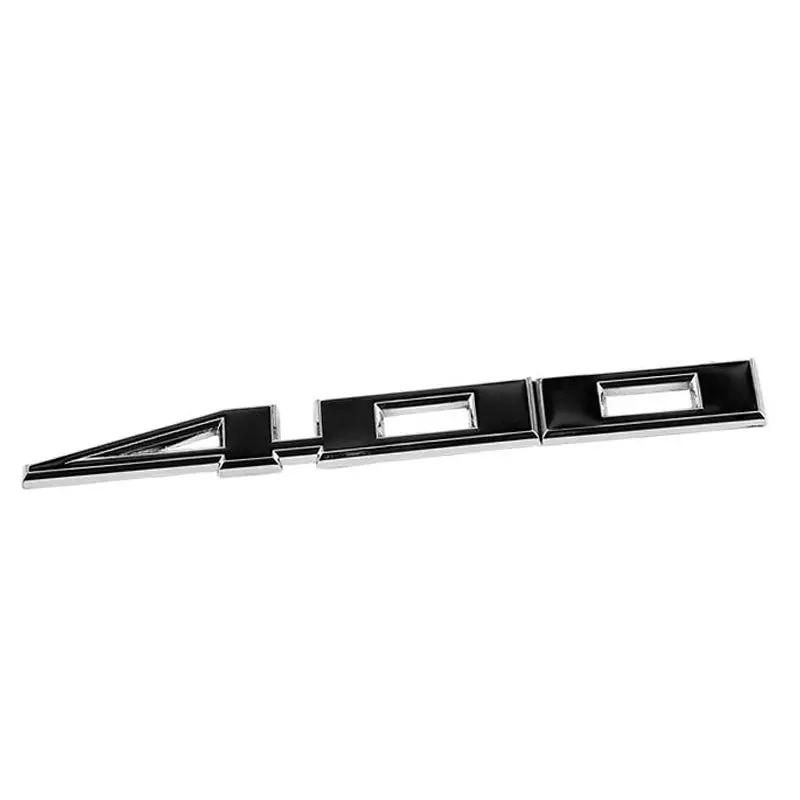 Black/Chrome 400 Cu Sign Sport Logo Engine Badge Emblem Polished Decal Plate 3M 1