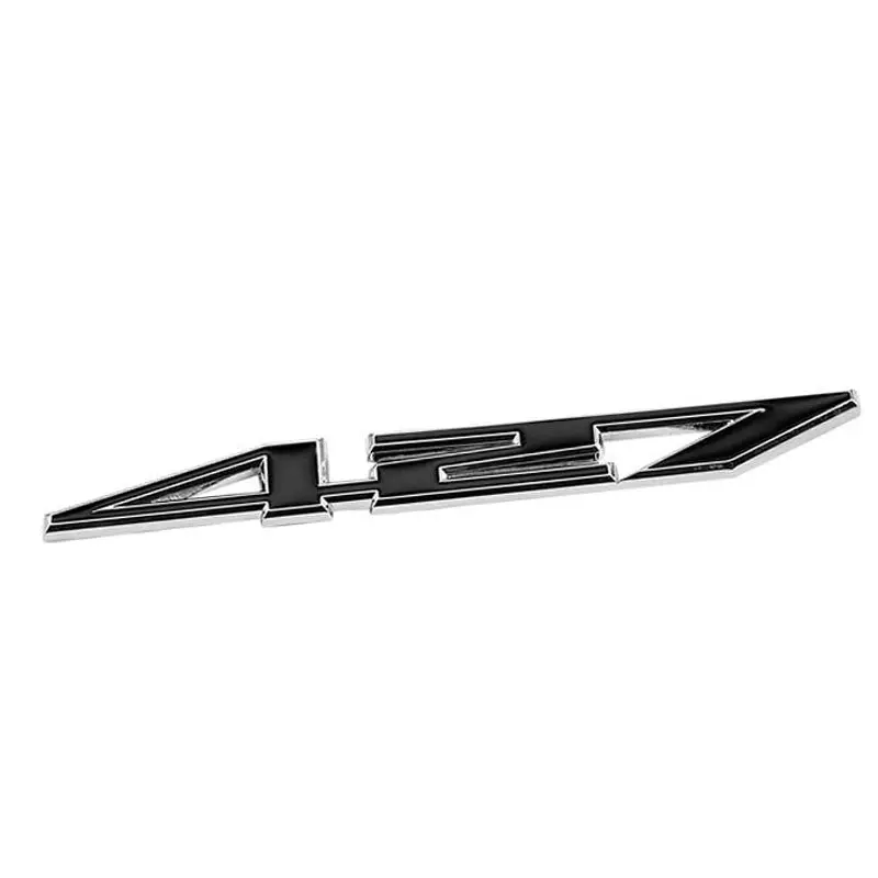 Black/Chrome 427 Cu Logo V8 Engine Badge Emblem Decal Plate 3M Sticker 1