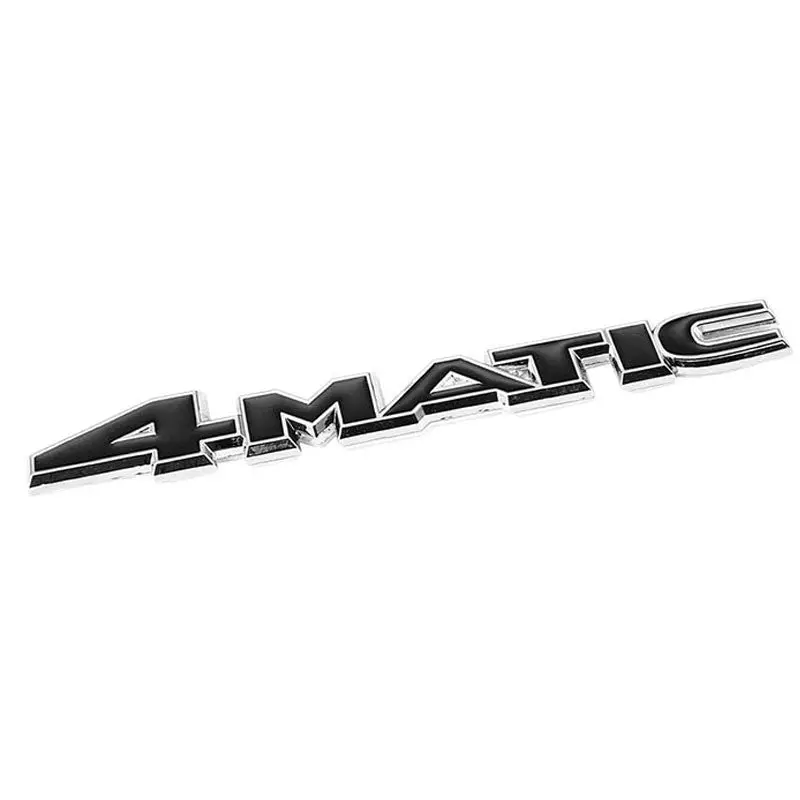 Black/Chrome 4-Matic Sign Logo V8 Engine Trunk Badge Metal Emblem Decal Sticker 1