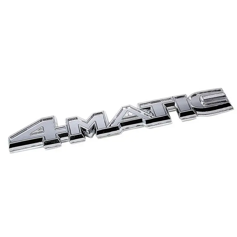 Chrome 4Matic Sign Logo V8 Engine Car Badge Metal Emblem Polished Decal Sticker 1