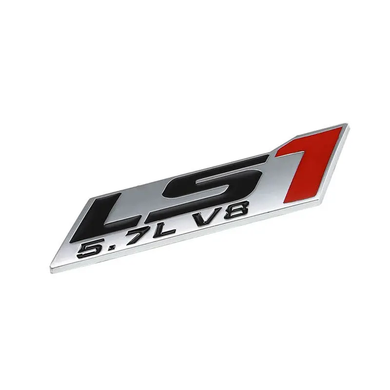 Black/Red 5.7L / Ls1 Engine Auto Trunk Badge Emblem Decal 3M Adhesive Sticker 1