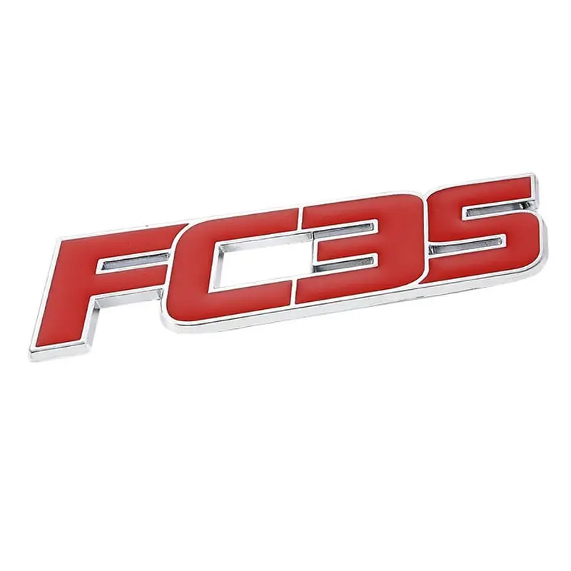 Red Fc3s Name Plate Tape On Trunk Badge Emblem Metal Decal 3M Adhesive Sticker 1