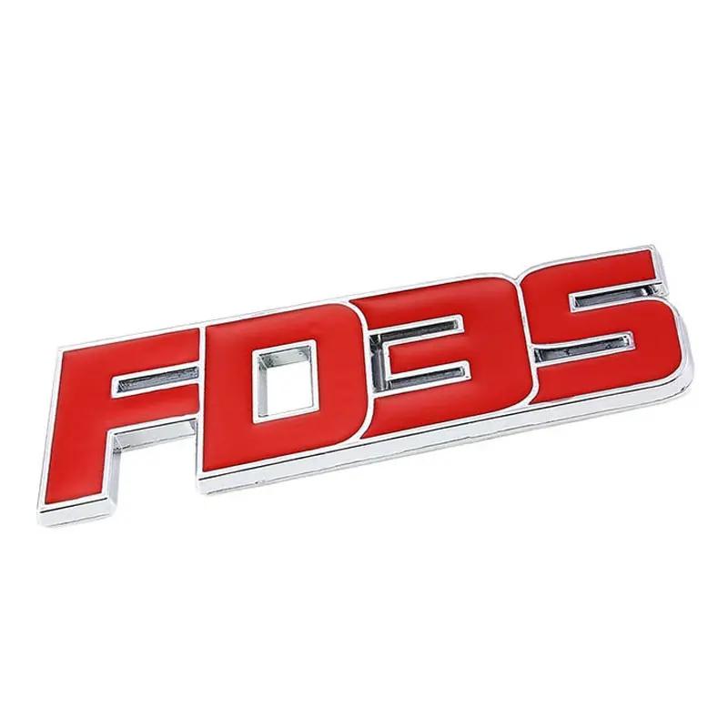 Red Fd3s Name Logo Plate Trunk Badge Emblem Metal Decal 3M Adhesive Sticker 1