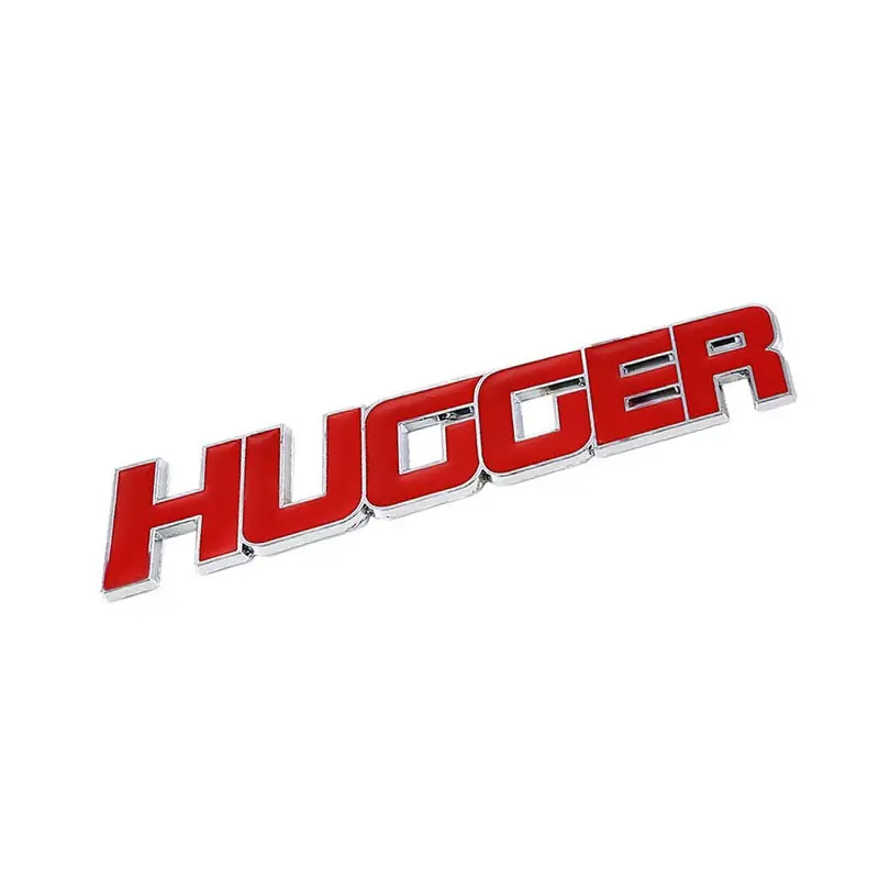 Red Hugger Logo Sign Plate Trunk Badge Emblem Metal Decal Plate 3M Adhesive 1