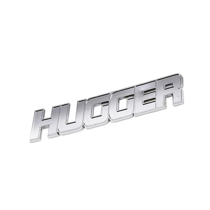 Chrome Hugger Symbol Sign Decal Trunk Logo Badge Emblem Metal Polished 3M Tape 1