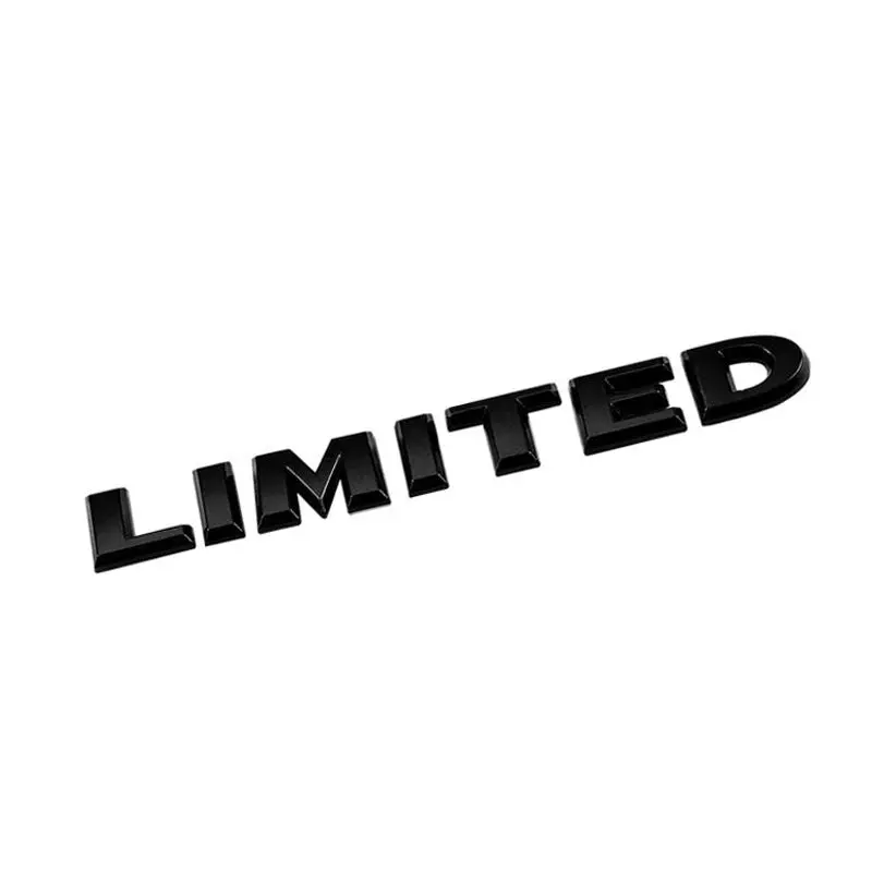 Black Limited Letter Logo Sign Car Badge Emblem Metal Plate Decal 3M Sticker 1
