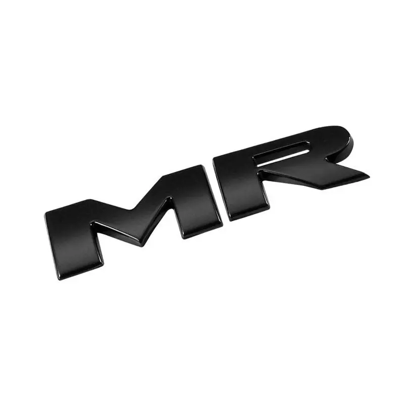 Black Mr Letter Logo Sign Sport Engine Badge Emblem Metal Plate Decal 3M Sticker 1
