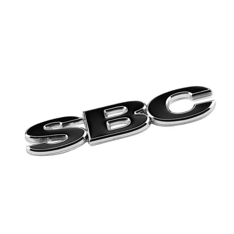 Black/Chrome Sbc Letter Logo Engine Auto Trunk Badge Emblem Decal 3M Sticker 1
