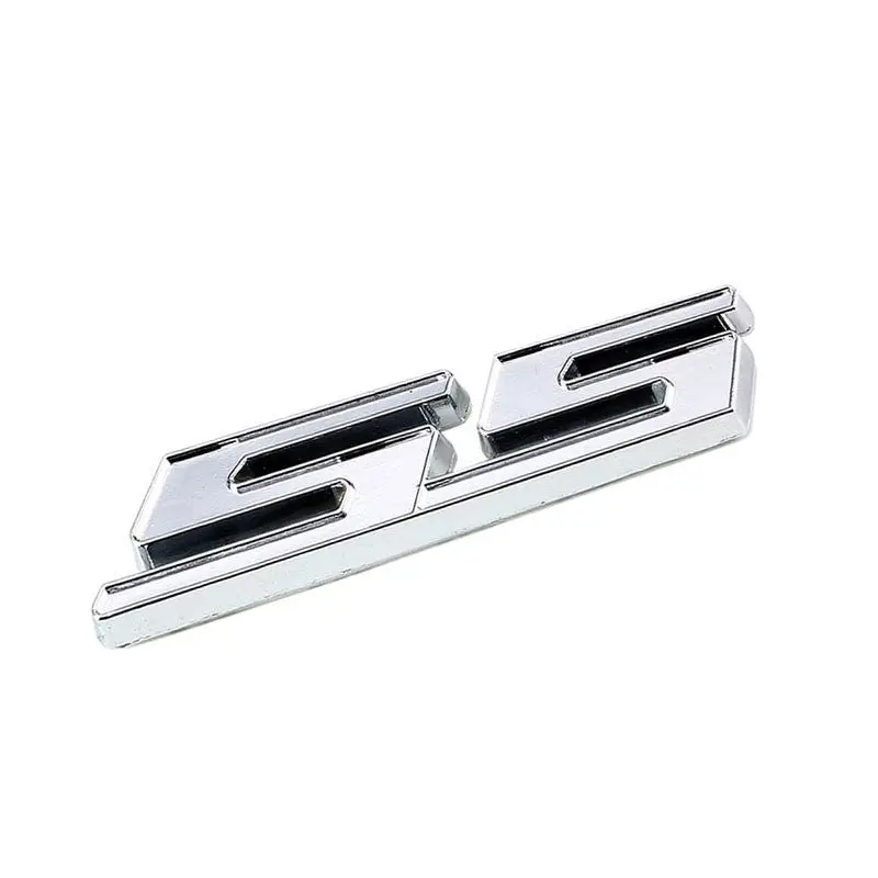 Chrome Ss Name Symbol Sign Decal Trunk Logo Badge Emblem Metal Polished 3M 1