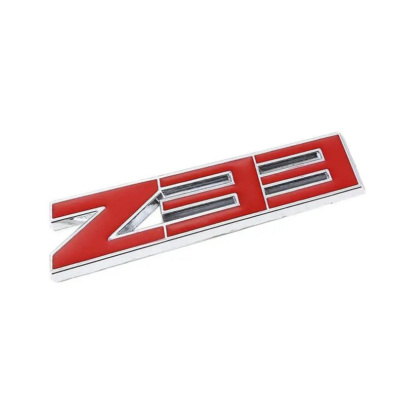 Red/Chrome Z33 Logo Sign Sport Engine Sport Car Badge Emblem Metal Decal Plate 1