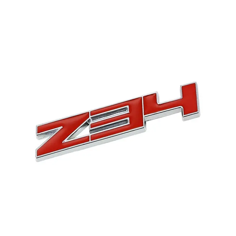 Red/Chrome Z34 Logo Sign 3.7L Engine Sport Car Badge Emblem Metal Decal Plate 1