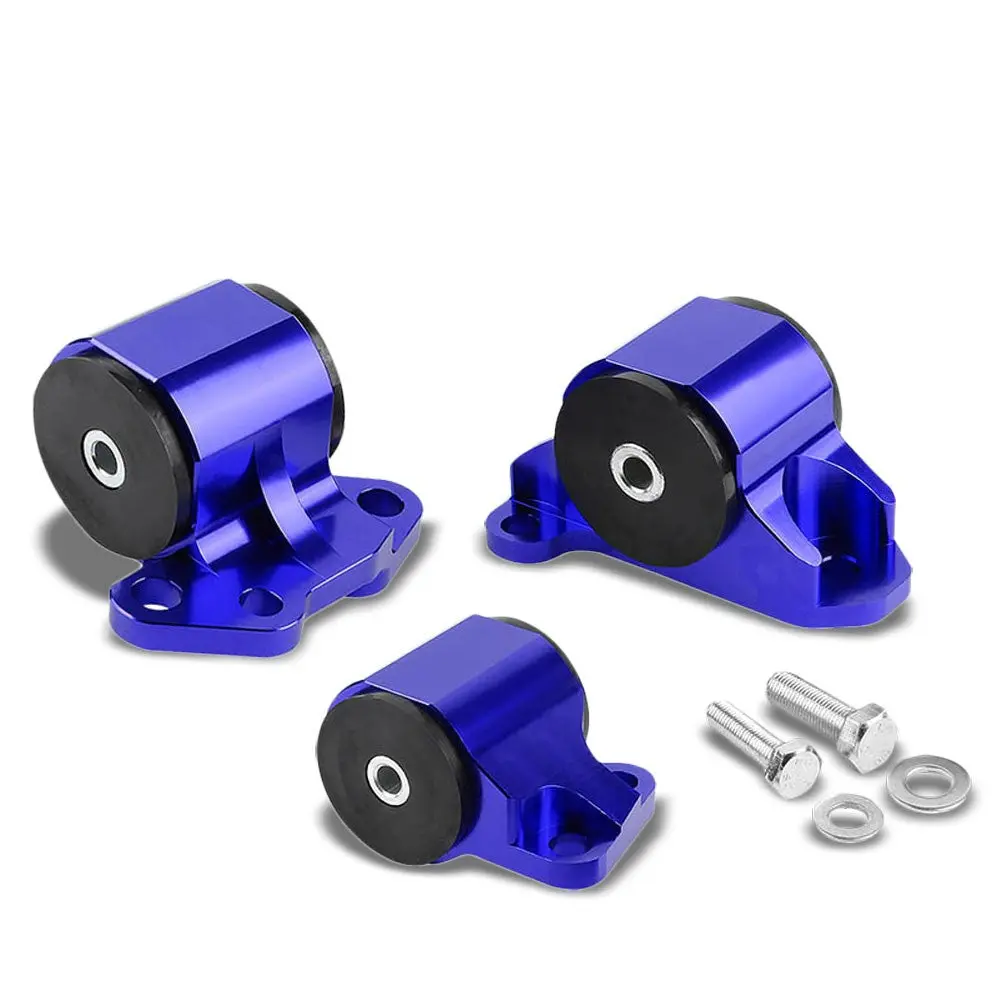 Blue Aluminum 2-Bolt Engine Torque Mount For 94-01 Integra Dc / 92-95 Civic Manual Eg Eh B/D D15 D16 B16 B18 Swap 1