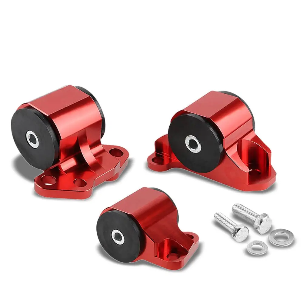 Red Aluminum 2-Bolt Engine Torque Mount For 94-01 Integra Dc / 92-95 Civic Manual Eg Eh B/D D15 D16 B16 B18 Swap 1