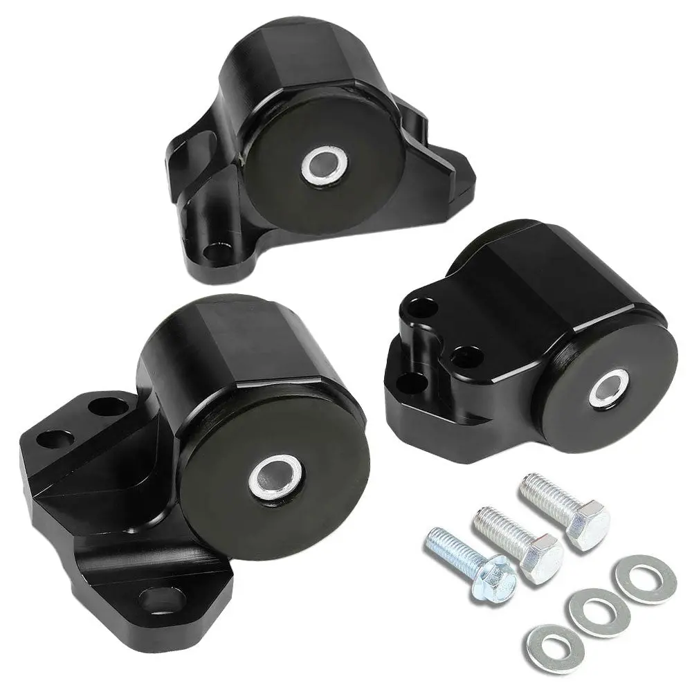T-6061 Aluminum Black Front Engine Mount For 92-95 Civic/94-01 Integra 1